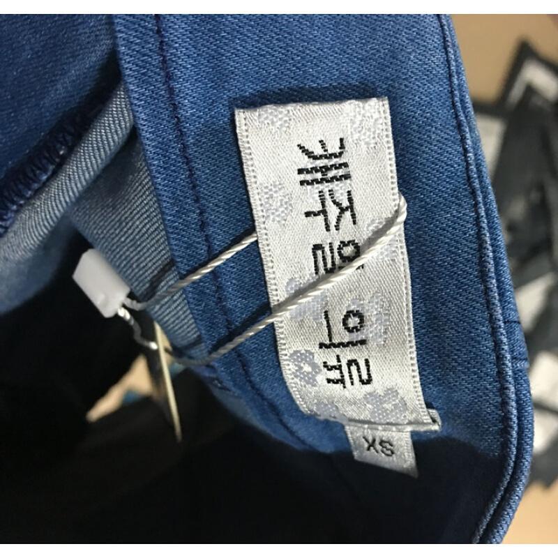 牛仔包臀裙半身裙短款高腰修身显瘦百搭性感夏季一步裙弹力裹裙天蓝色