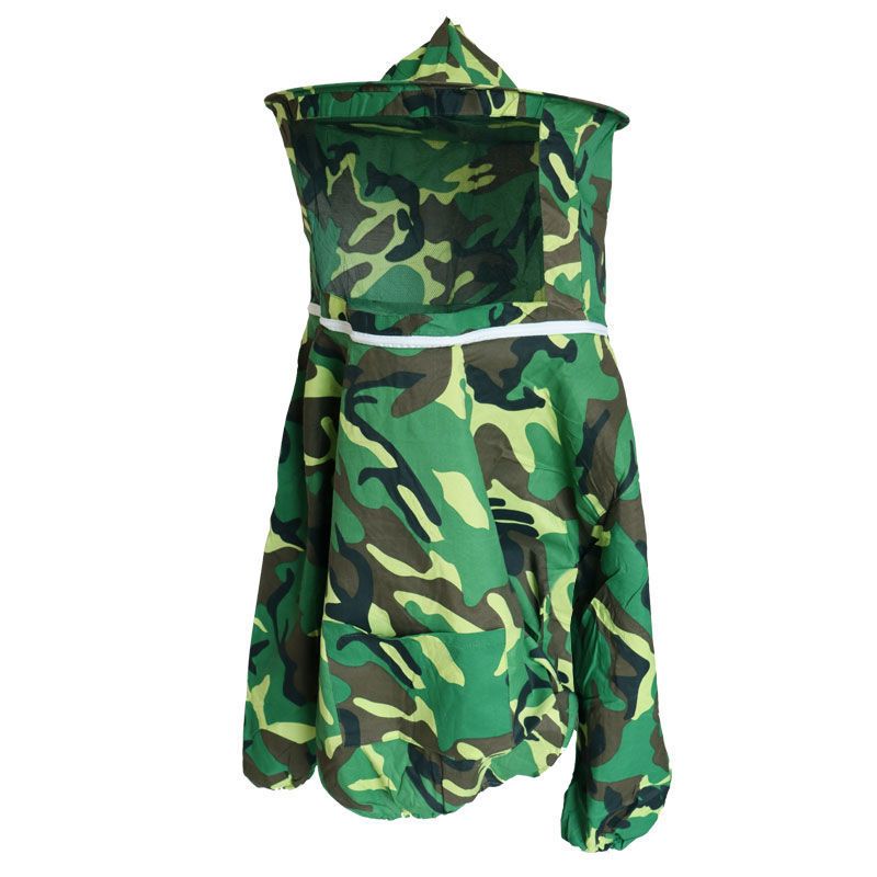迷彩一件蜂衣防蜂衣全套透气蜜蜂衣服半身养蜂衣服抓蜂衣服蜂衣防蜂服