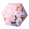 漫山 6骨扁六折花朵黑胶伞太阳伞小巧便携晴雨伞MXQ-A45(把)