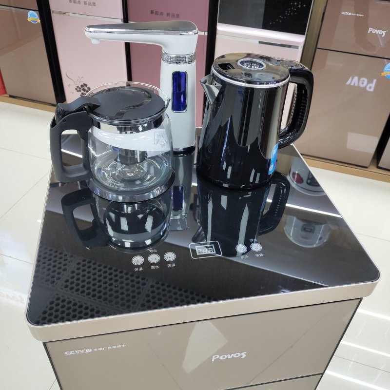 Peves/奔腾饮水机-BT8603 金色双层立式家用全自动包胶壶新款多功能茶吧机