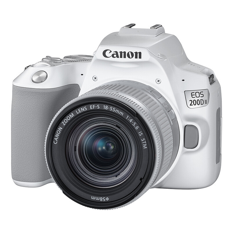 佳能(CANON)200d2代 200D II(18-55mm) 入门级单反相机200d2代vlog家用迷你照相机 白色高清大图