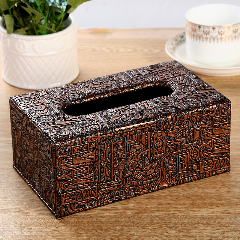 敬平皮革车用纸巾盒餐巾纸抽盒创意客厅茶几遥控器收纳盒家用抽纸盒