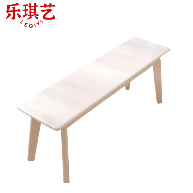 乐琪艺 长条凳 白色 120*30*45cm 张高清大图