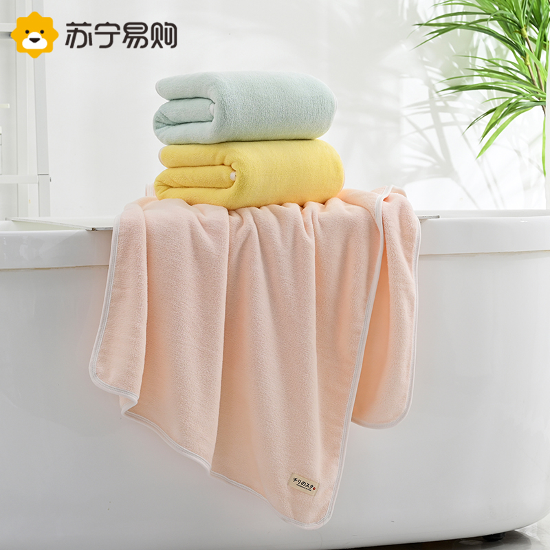 奂米浴巾女家用洗澡洗脸吸水速干面巾男款裹巾大人毛巾二件套814-2高清大图