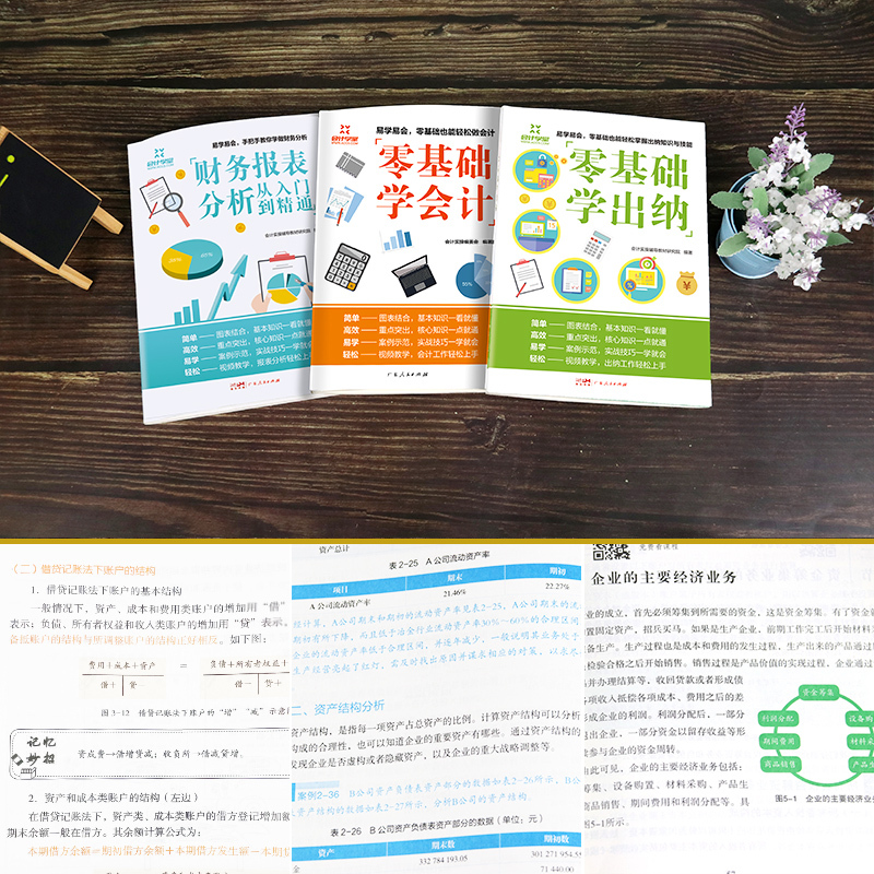 30天零基础上手]真账实操实训书课包 [正版]赠视频课程新版3册会计入门零基础自学实操理论出纳财务报表分析从入门到精通企