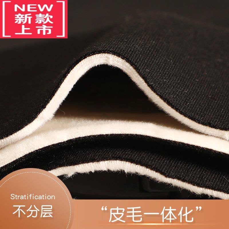 可莉允秋冬男童保暖裤子一体加绒加厚秋裤女童高腰内穿中大德绒儿童棉裤图片