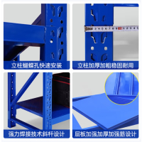 货架仓储置物架加厚钢制仓库超市快递站展示架家用铁架子200*60绿