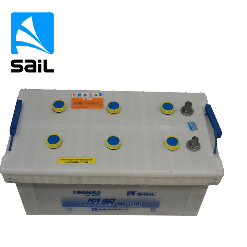风帆(sail) 蓄电池 190H52 少维护加液汽车电瓶(不含电解液)12V200AH发电机组工程机械中重型卡车客车高清大图
