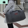 简约大容量帆布包旅行包男手提女短途旅行袋行李袋单肩包斜挎包NEWLAKE 深灰色现货大