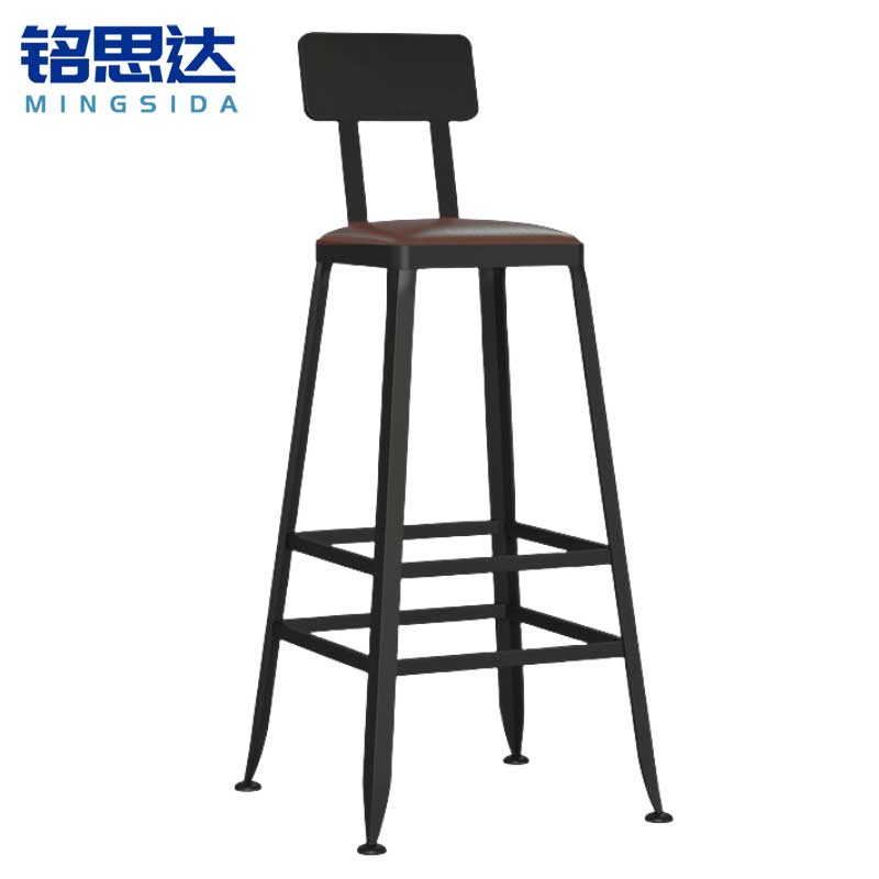 铭思达吧台椅皮质把高清大图