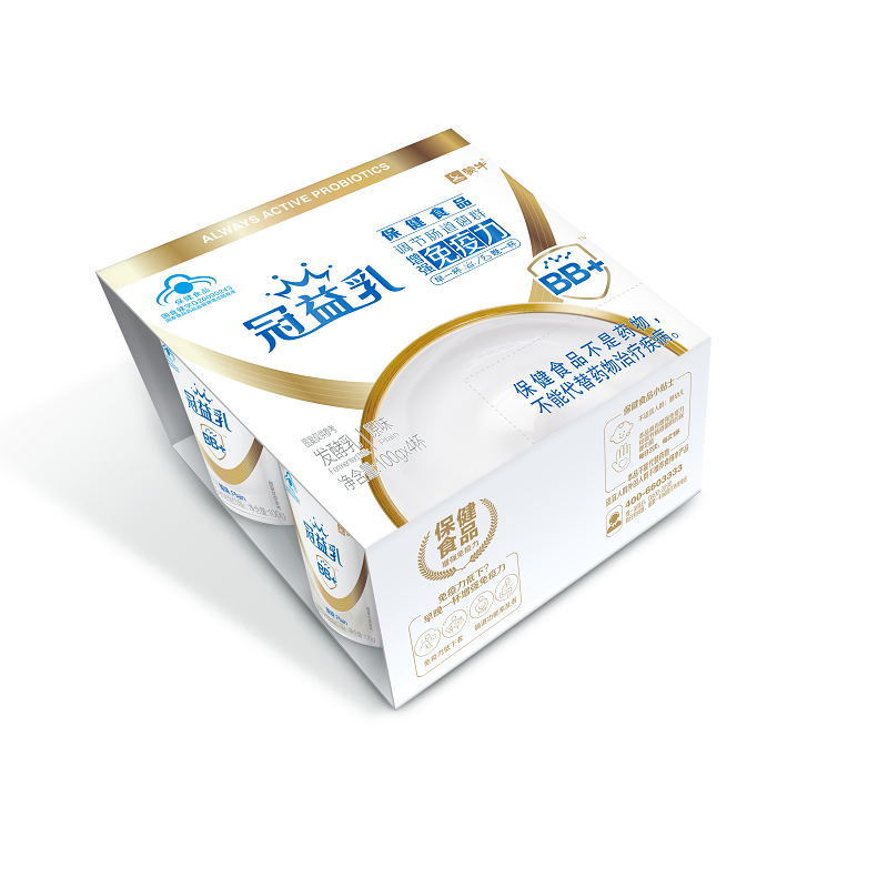 蒙牛 冠益乳发酵乳原味圆周杯100gx4杯