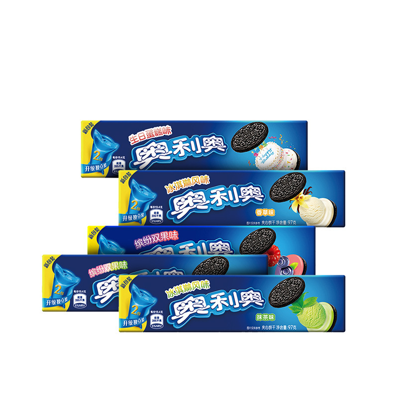 奥利奥经典夹心饼干全口味组合共5件485g
