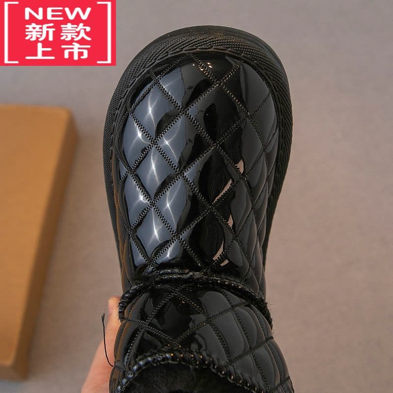 可莉允儿童雪地靴2022冬季新款童鞋男童靴子女童短靴加绒加厚棉鞋防水潮图片