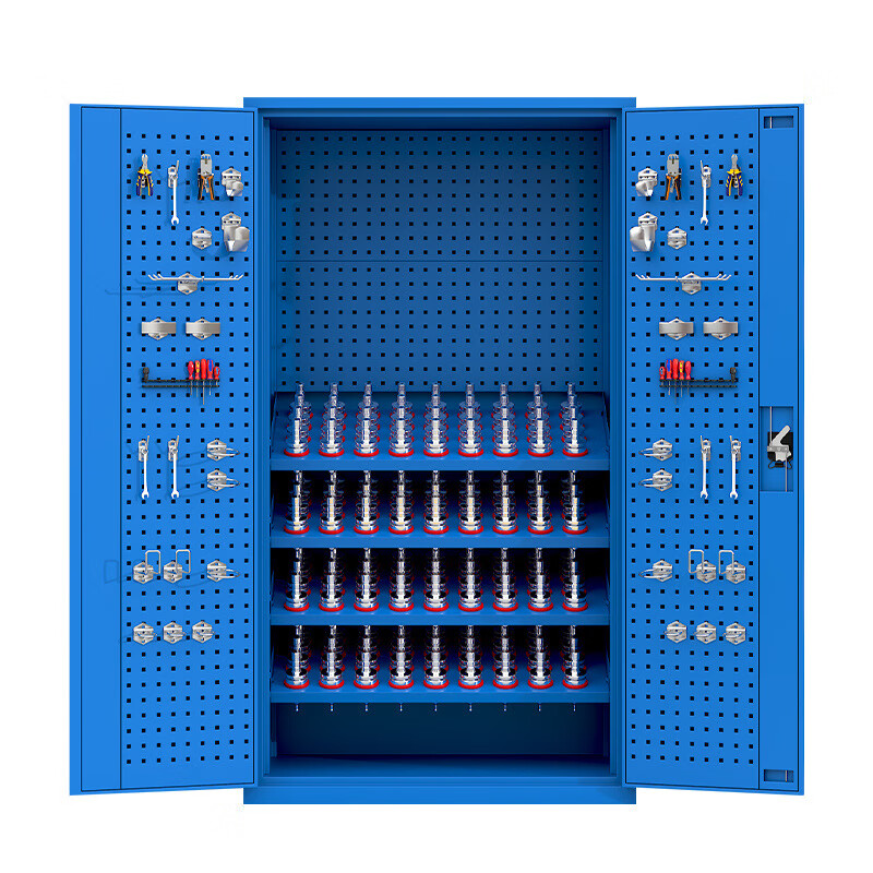 锦北重型加厚刀具柜多功能刀柄柜车间数控刀具收纳柜双门内四板HSK30高清大图