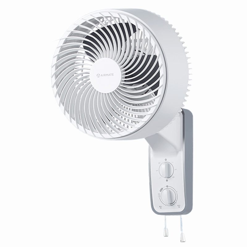 艾美特(airmate)循环壁扇壁挂电风扇 家用商用挂壁式挂墙式机械旋钮
