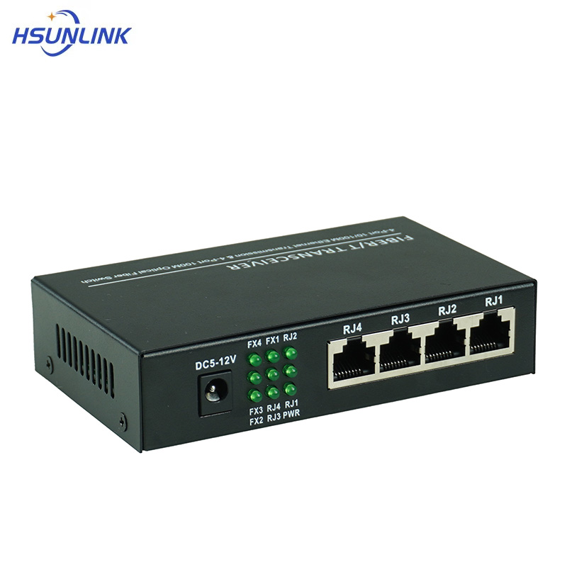 HSUNLINK 光口交换机 HS-4*4Gigabit 台高清大图