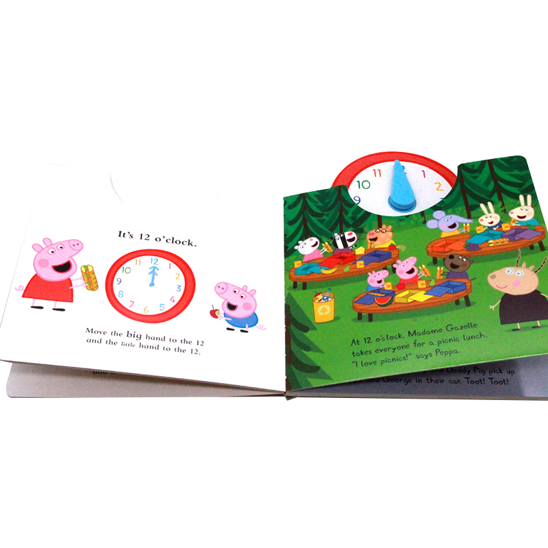 [正版]粉红猪小妹忙碌的一天 时钟书英文原版绘本 Peppa Pig Peppa’s Busy Day 时间观念认知书高清大图