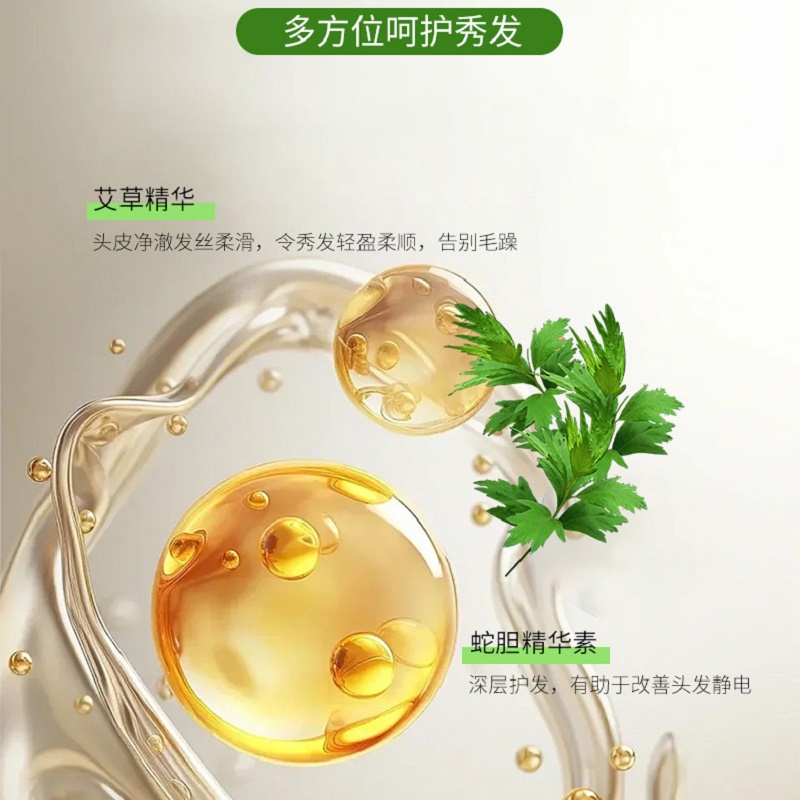 隆力奇 蛇胆艾草 洗发水 1L高清大图