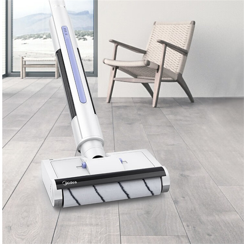 美的(Midea)电动洗地拖把洗地机家用无线手持干湿两用智能洗拖一体自清洁洗地机器人WD10 紫丁香