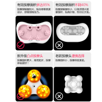 璐瑶(LUYAO)按摩枕 LY-9706十六头红色双键版 磁疗法 红外线疗法 揉捏按摩 家车两用 定时功能 背部颈部全身