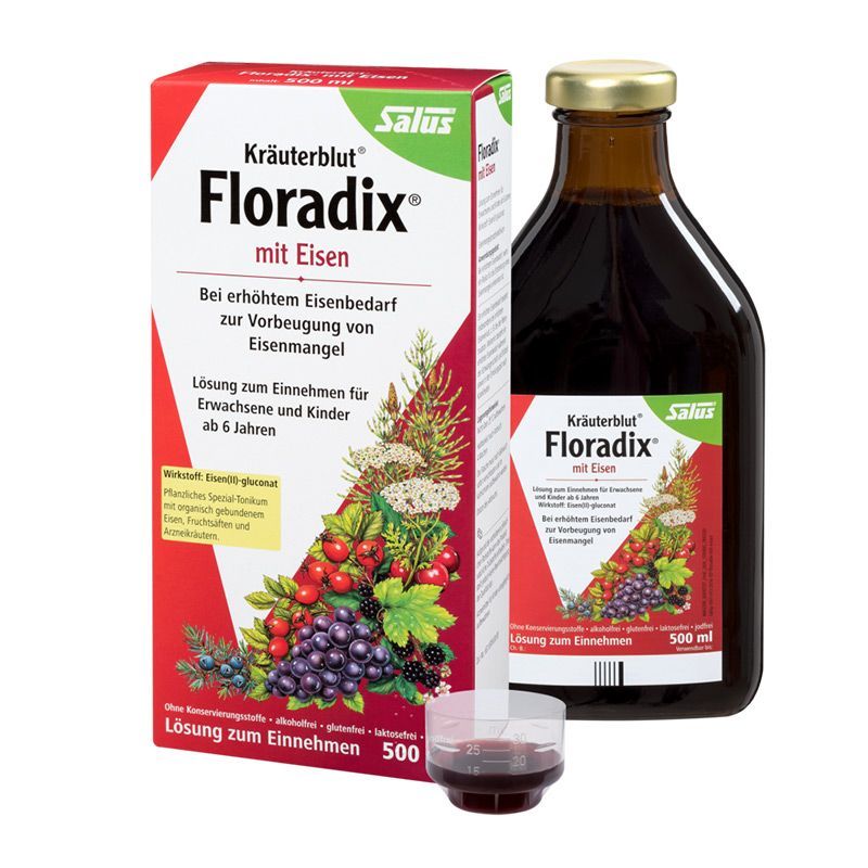 原装进口德国铁元 Salus莎露斯 Floradix补铁元500ml 红版