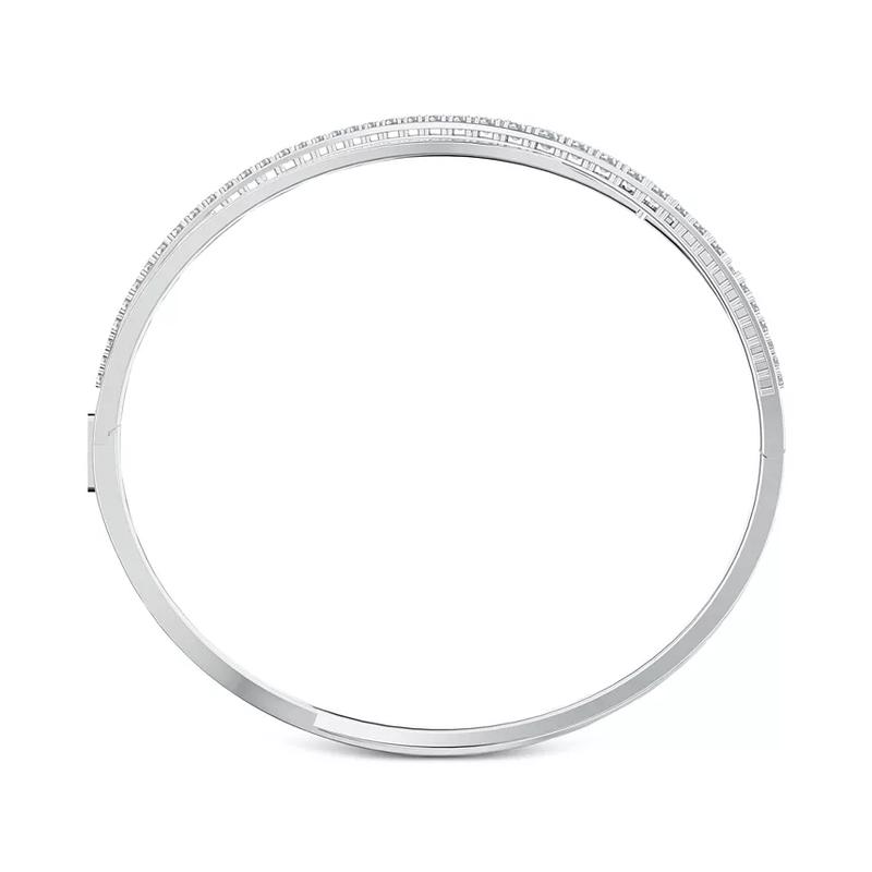 施华洛世奇(SWAROVSKI)闪耀水晶双层扭纹手链银色调混合金时尚百搭配饰高清大图