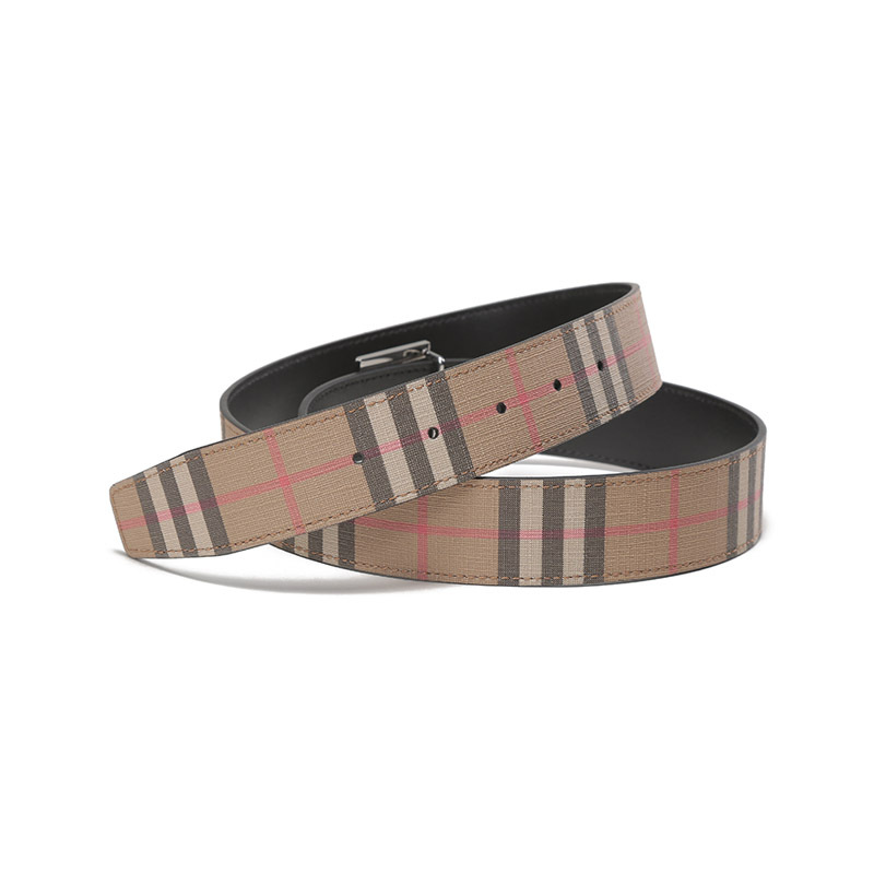 博柏利巴宝莉burberry男款不可裁剪tb专属标识板扣式双面皮带腰带