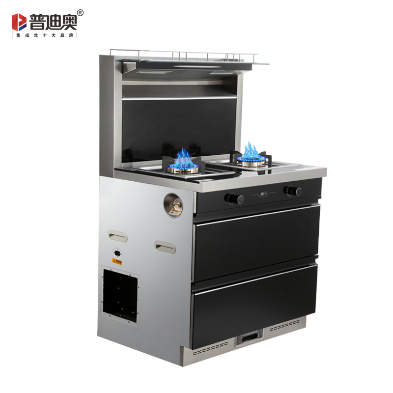 普迪奥(PUDIAO)X750集成灶小尺寸环保灶 750宽头部加热自动清洗一体灶 一体式油烟机灶具消毒柜套装 人工煤气