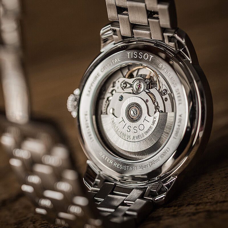 天梭tissot男表海星系列机械表全自动时尚双日历夜光商务手表男士手表