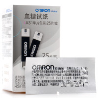 欧姆龙(OMRNO)血糖试纸AS1型25片 + 25支采血针 + 医用消毒棉球25枚