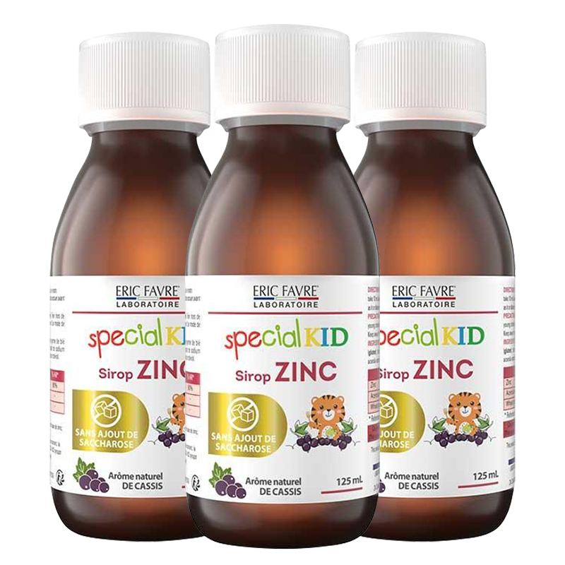 [3瓶装]原装进口法国Eric艾瑞可婴幼儿钙铁锌补锌宝宝口服液125ml