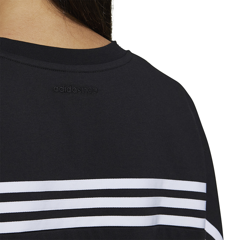 阿迪达斯ADIDAS短袖女夏季新款运动服宽松圆领休闲半袖T恤 GP5457