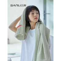 三利有机棉浴巾纯棉吸水不掉毛速干毛巾 男女网红成人儿童家用洗澡大号毛巾带挂绳