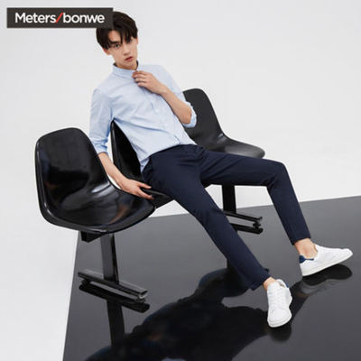 49.95元包邮  Meters bonwe 美特斯邦威 723009 男士衬衫 *2件