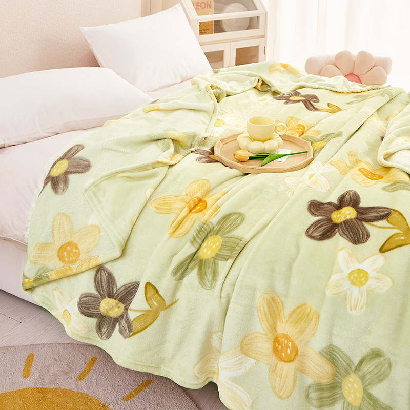 约克罗兰四季毛毯冬季双人加厚保暖200*230cm学生宿舍保暖毛毯绵柔温感毯高清大图