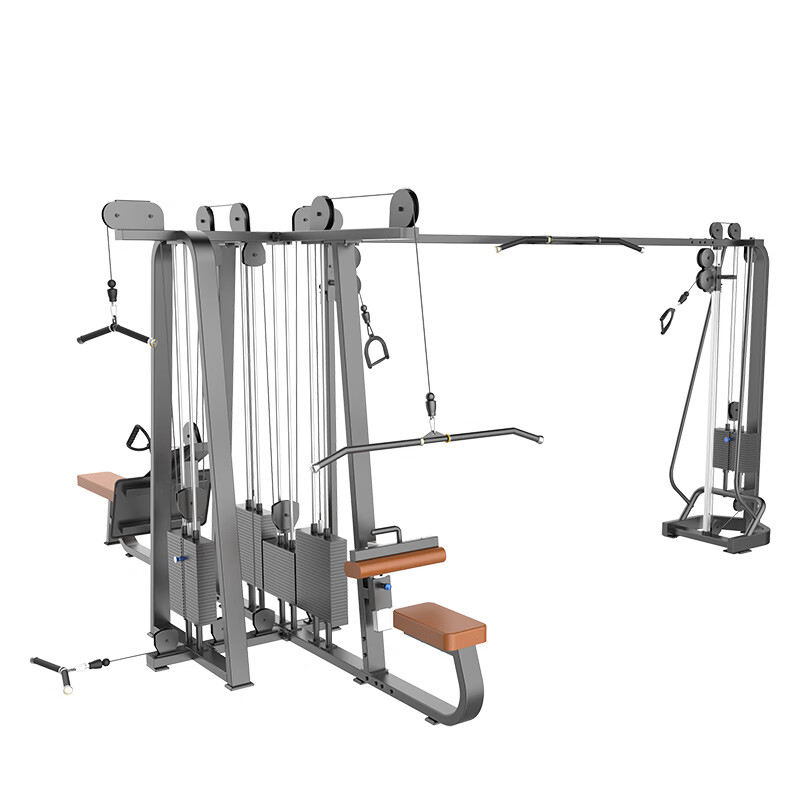 竞乐美健身房单功能力量训练器械 背肌腹部大小腿二头三头肩胸肌肉器材 WM-1181F五人站综合训练器