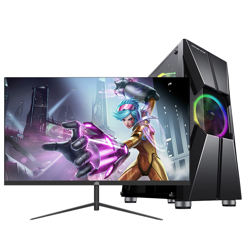 铭能 i9级十核E5-2670V2/GTX1060/16G内存/480G高速固态 台式电脑 DIY组装机 台式机 电脑主机 组装电脑 家用办公商务学生直播游戏电脑台式+27英寸全套