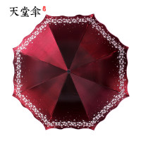 天堂伞2021新款太阳伞遮阳伞晴雨两用小清新防晒防紫外线印logo定制广告伞