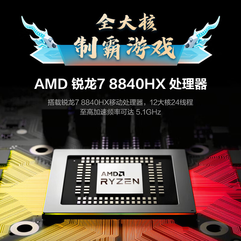 机械革命(MECHREVO)蛟龙16Pro 2025款 16英寸旗舰游戏本 强芯学生设计笔记本电脑 定制 锐龙版R7-8840HX RTX5050 64G 1T 2.5K 灰高清大图