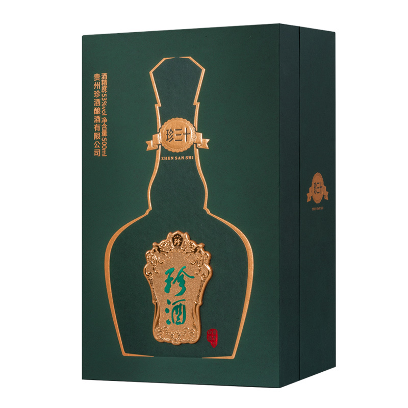 珍酒 珍三十 53度 酱香型白酒 500ml*4 箱装