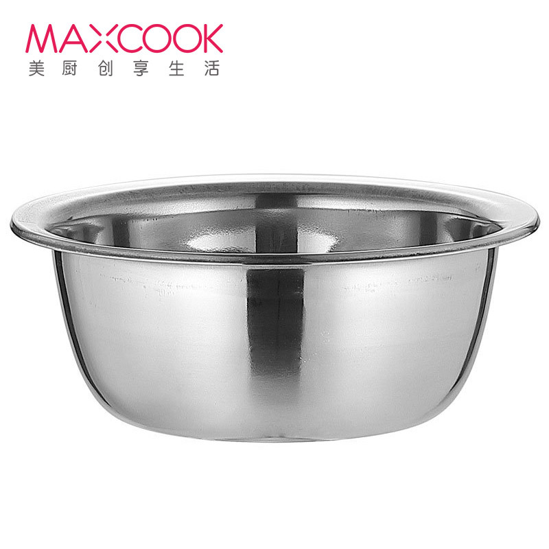 美厨 不锈钢盆 洗菜盆洗菜篮调味盆 加厚不锈钢味斗22CM 洗菜篮/盆 厨房工具MCWA-013高清大图