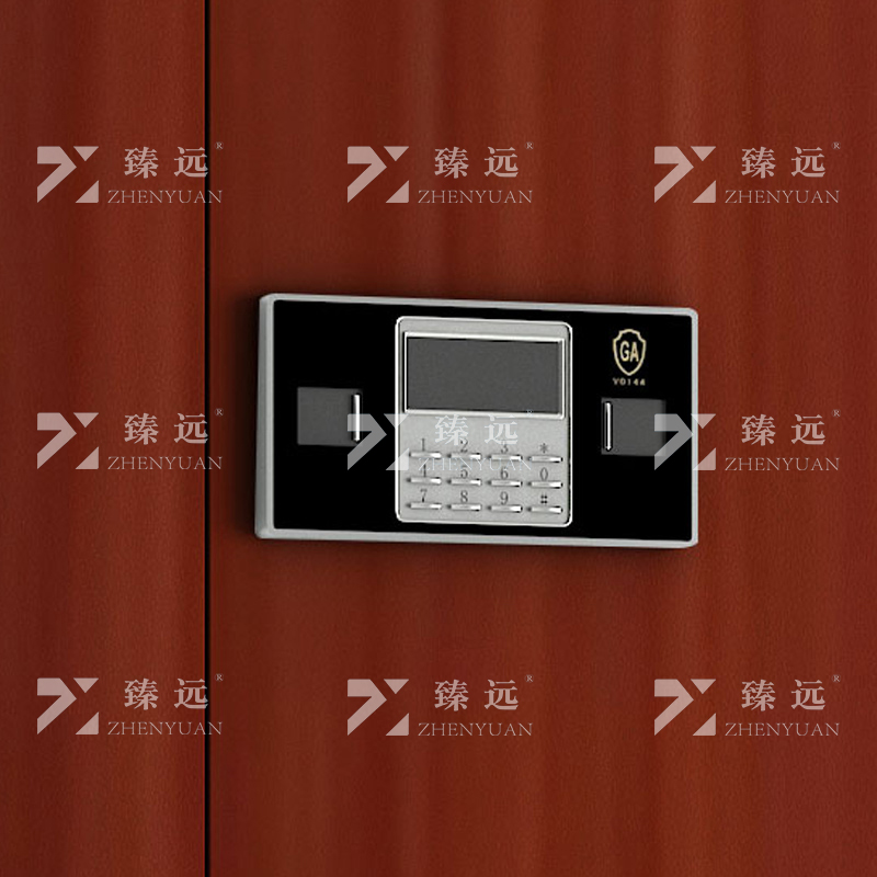 臻远 ZYJJ-80052 保密柜 红木纹通双节电子锁 长900*宽420*高1850 单位:1台高清大图