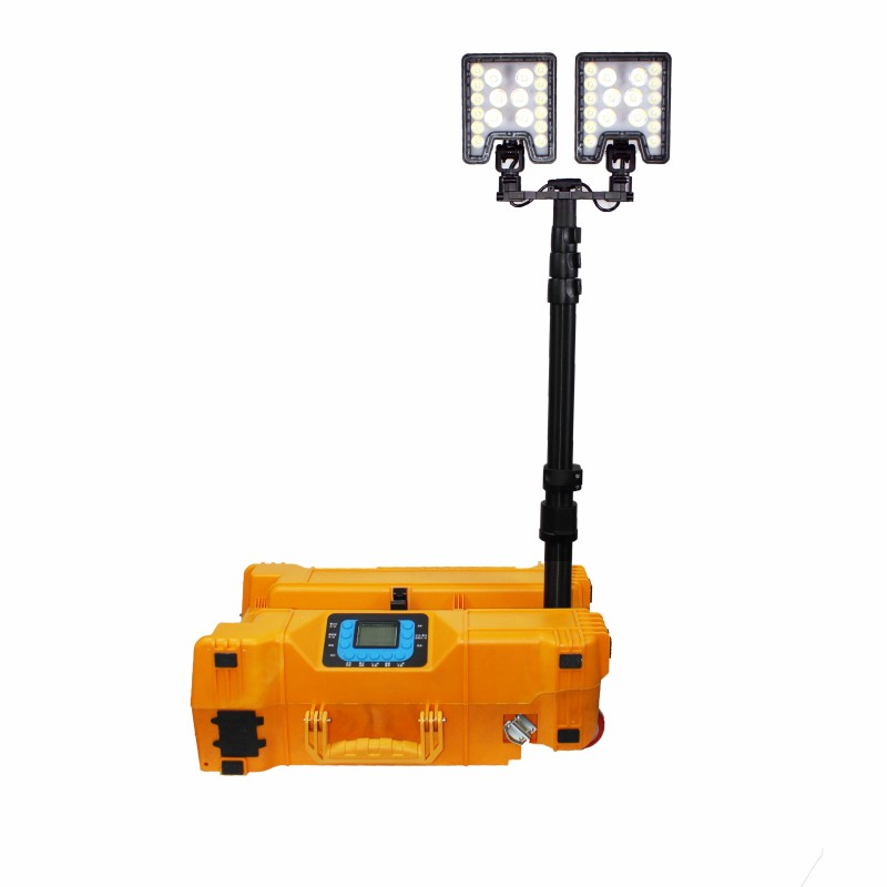 华燏 HY-YD206 DC21.6V 120W IP65 LED 电池供电 多功能移动照明平台 工作灯(台)黄色