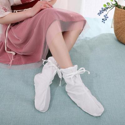 白色 s(34-37码)一双 轻云赋原创搭配汉服鞋袜子女汉元素袜古装袜男云