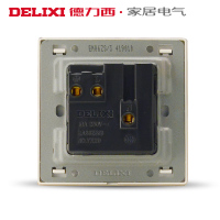 [官方旗舰店]德力西86型PC开关插座二三插USB五孔一开拉丝金色墙壁电源开关插座面板开关面板 电子电工