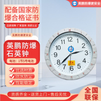 英鹏防爆壁挂式石英钟碳钢材质圆形防水防尘采用霸王机芯3.2KG走时可靠办公室/食品加工厂/加油站