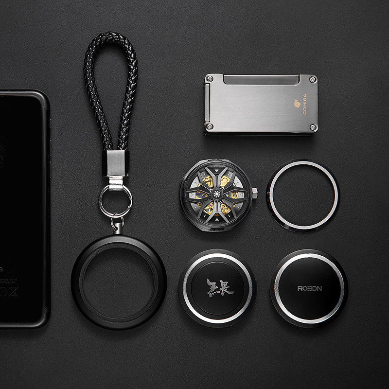 劳士顿(ROSDN)无畏系列手表男自动机械表运动简约胶带商务男士怀表时尚国产潮流镂空男表G2188高清大图