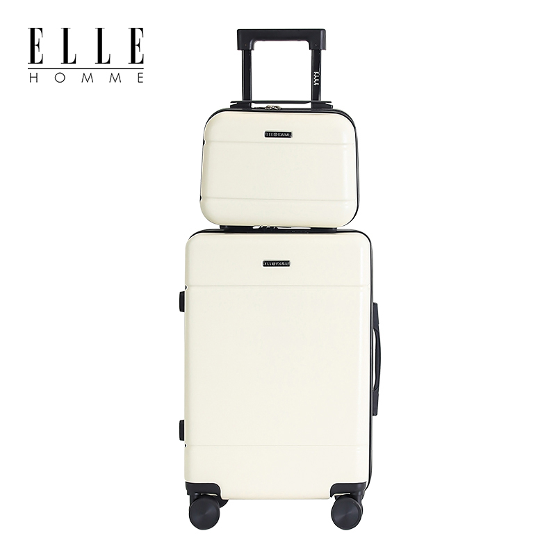 ELLE HOMME EH2007A201222 时尚简约亲子拉杆箱 20寸+12寸象牙白