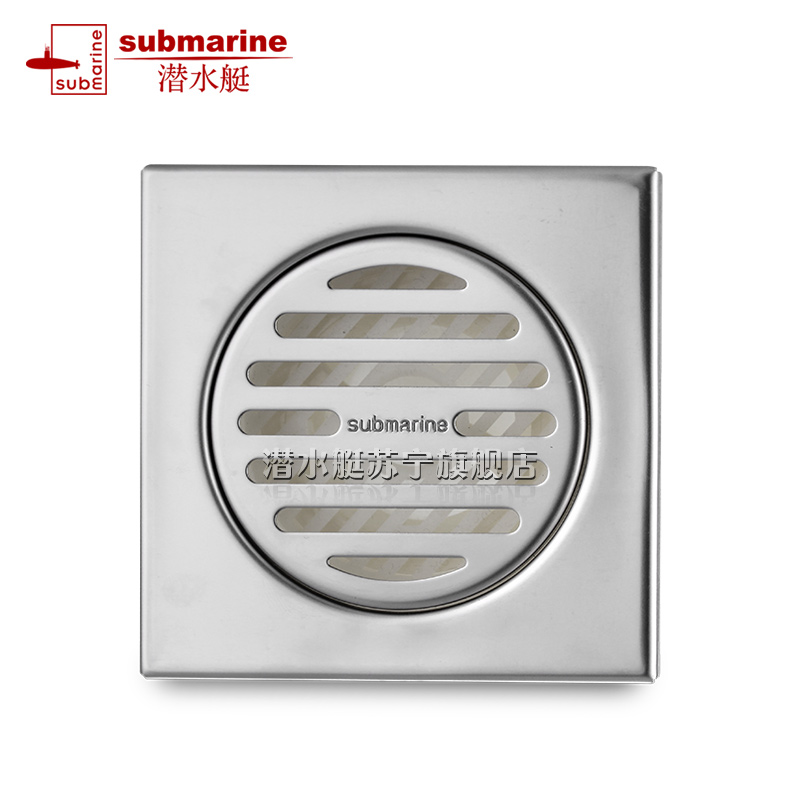 潜水艇不锈钢包裹ABS主体 防虫防臭原位地漏套装高清大图