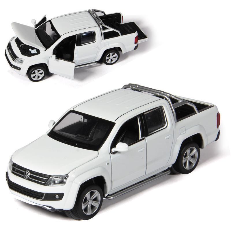 彩珀132大众皮卡amarok合金车模型仿真越野车声光回力儿童玩具白色